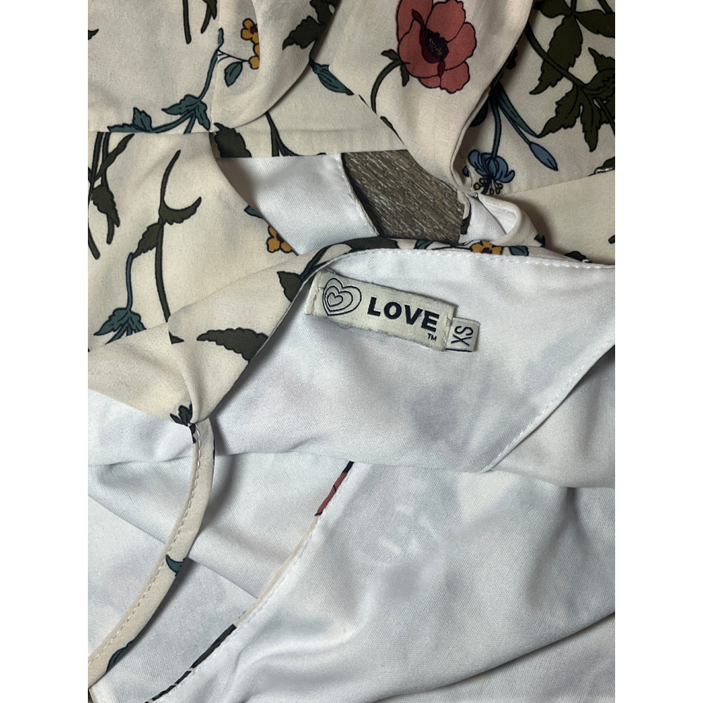 Love Brand Floral Tie-Back Crop Top XS - Open Back Cami Crotchet Style - Picture 4 of 5